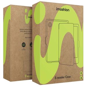 iMoshion Étui de liseuse portefeuille Canvas Sleepcover avec support Kobo Libra 2 / Tolino Vision 6 - Peach
