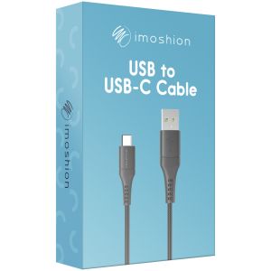 iMoshion Câble USB-C vers USB Samsung Galaxy A51 - Textile tressé - 1,5 mètres - Noir