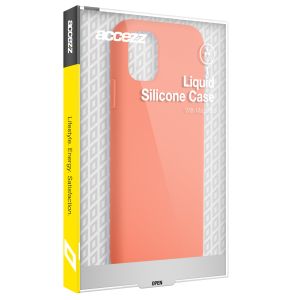 Accezz Coque Liquid Silicone avec MagSafe iPhone 15 Pro - Nectarine
