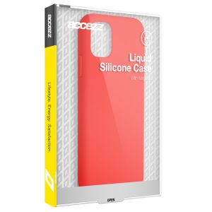 Accezz Coque Liquid Silicone avec MagSafe iPhone 14 Pro Max - Rouge