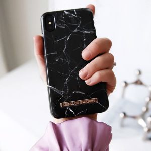 iDeal of Sweden Coque Fashion Samsung Galaxy S23 Ultra - Black Thunder Marble
