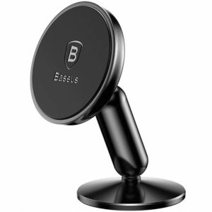 Baseus Magnetic Car Mount iPhone SE (2016) - Support de téléphone pour voiture - Tableau de bord ou pare-brise - Magnétique - Noir