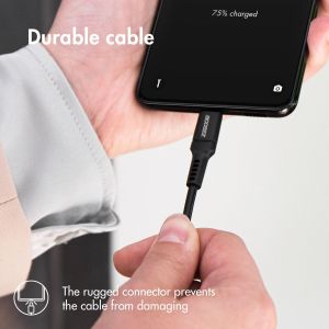 Accezz Câble USB-C vers USB Samsung Galaxy A12 - 1 mètre - Noir