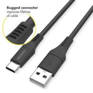 Accezz Câble USB-C vers USB iPhone 15 - 1 mètre - Noir
