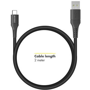 Accezz Câble USB-C vers USB Samsung Galaxy A22 (5G) - 2 mètre - Noir