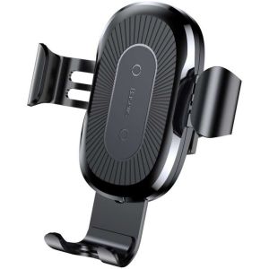 Baseus Wireless Car Charger Gravity Car Mount Samsung Galaxy S20 FE - Support de téléphone pour voiture - Chargeur sans fil - Tableau de bord - Noir