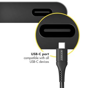 Accezz Câble USB-C vers USB-C Samsung Galaxy A20e - 0,2 mètres - Noir