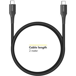 Accezz Câble USB-C vers USB-C Samsung Galaxy A50 - 2 mètres - Noir