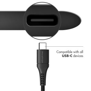 iMoshion Câble USB-C vers USB iPhone 15 Pro Max - Textile tressé - 3 mètres - Noir