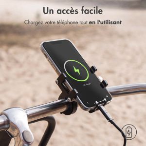iMoshion Support de téléphone pour vélo Samsung Galaxy A41 - Réglable - Universel - Aluminium - Noir