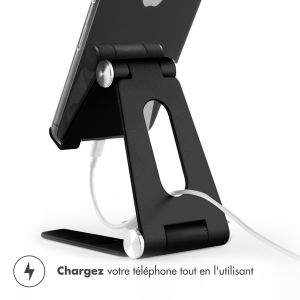 iMoshion Support de téléphone de bureau iPhone SE (2016) - Support de tablette de bureau - Réglable - Aluminium - Noir
