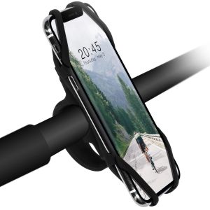 Accezz Support de téléphone pour vélo iPhone 13 Pro Max - Réglable - Universel - Noir