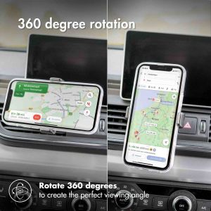 iMoshion Support de téléphone pour voiture Samsung Galaxy A40 - Réglable - Universel - Grille de ventilation - Noir