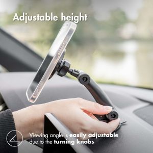 Accezz Support de téléphone pour voiture iPhone 15 - MagSafe - Tableau de bord et pare-brise - Magnétique - Noir