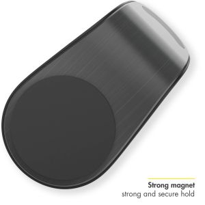 Accezz Support de téléphone pour voiture Samsung Galaxy S22 Ultra - Universel - Grille de ventilation - Magnétique - Noir