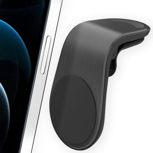 Accezz Support de téléphone pour voiture iPhone 13 Pro Max - Universel - Grille de ventilation - Magnétique - Noir