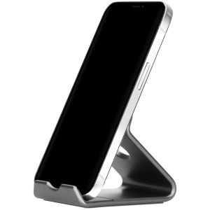 Accezz Support de téléphone de bureau Samsung Galaxy A70 - Support de tablette de bureau - Premium - Aluminium - Gris