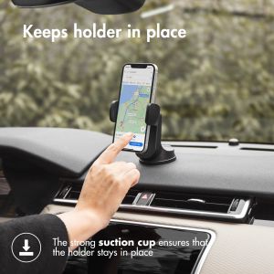 Accezz Support de téléphone pour voiture Huawei P30 Lite - Réglable - Universel - Tableau de bord et pare-brise - Noir