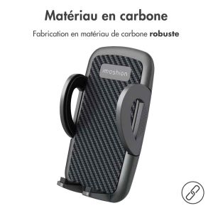 iMoshion Support de téléphone pour voiture iPhone 7 Plus - Réglable - Universel - Carbone - Grille de ventilation - Noir