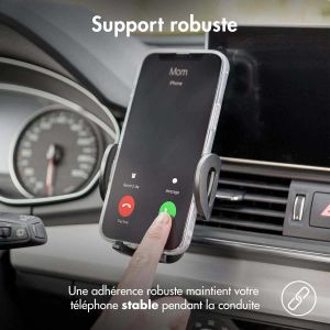 iMoshion Support de téléphone pour voiture iPhone 13 Pro Max - Réglable - Universel - Carbone - Grille de ventilation - Noir