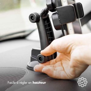 Accezz Support de téléphone de voiture Huawei P30 Lite - Chargeur sans fil - Tableau de bord et pare-brise - Noir