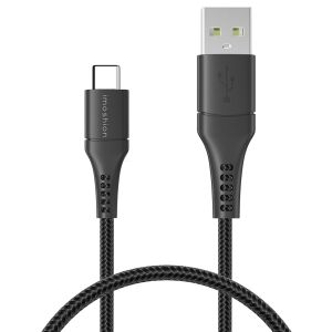 iMoshion Braided USB-C vers câble USB Samsung Galaxy A20e - 1 mètre - Noir