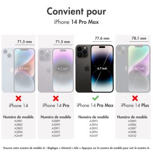 iMoshion Étui de téléphone portefeuille Luxe iPhone 14 Pro Max - Brun