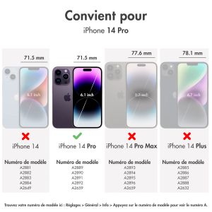 iMoshion Étui de téléphone portefeuille Luxe iPhone 14 Pro - Bleu foncé