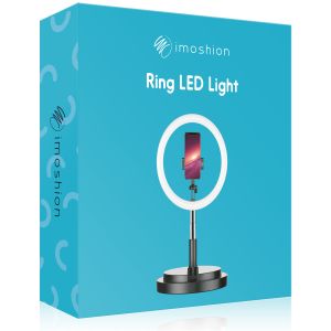 iMoshion Lumière LED annulaire - Téléphone à lampe annulaire - Lampe annulaire avec trépied - Réglable - Noir