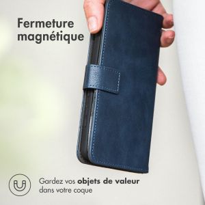 iMoshion Étui de téléphone portefeuille Luxe Motorola Edge 30 Fusion - Bleu foncé
