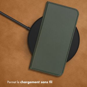 Accezz Étui de téléphone Slim Folio en cuir de qualité supérieure iPhone 14 - Vert