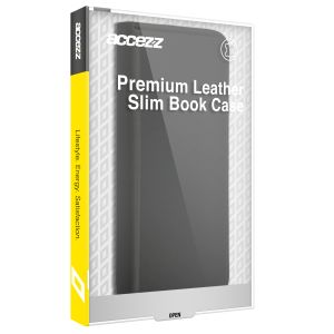 Accezz Étui de téléphone Slim Folio en cuir de qualité supérieure iPhone 14 Plus - Noir