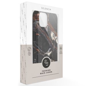 Selencia Aurora Coque Fashion iPhone 14 Plus - ﻿Coque durable - 100 % recyclée - Marbre Noir