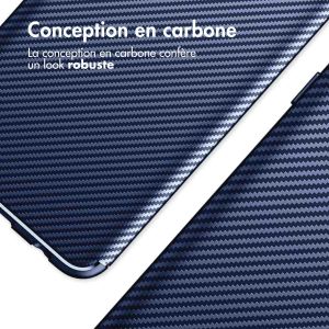 iMoshion Coque silicone Carbon Xiaomi Poco X4 Pro - Bleu
