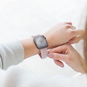 iMoshion Bande élastique en nylon Apple Watch Series 1-9 / SE / Ultra (2) - 42/44/45/49 mm - Rose