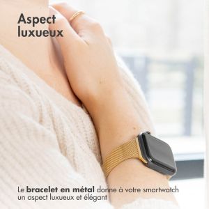 iMoshion Bracelet pliant Milanese Apple Watch Series 1-9 / SE / Ultra (2) - 42/44/45/49 mm - Dorée