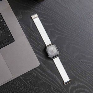 iMoshion Bracelet en cuir magnétique Apple Watch Series 1-9 / SE - 38/40/41mm - Blanc