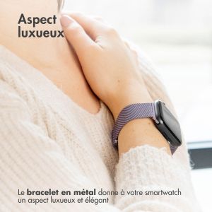 iMoshion Bracelet magnétique milanais Apple Watch Series 1-9 / SE / Ultra (2) - 42/44/45/49 mm - Taille S - Violet