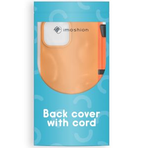 iMoshion ﻿Coque en silicone avec cordon iPhone 14 - Orange
