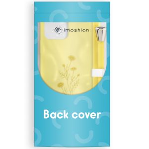 iMoshion Coque design en silicone avec cordon iPhone 15 Pro - Flower Yellow