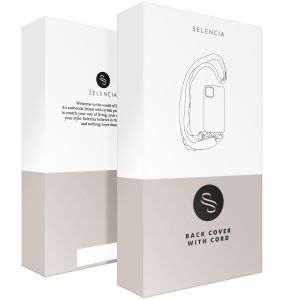 Selencia ﻿Coque design en silicone avec cordon amovible iPhone 15 Plus - Irregular Check Sand Pink