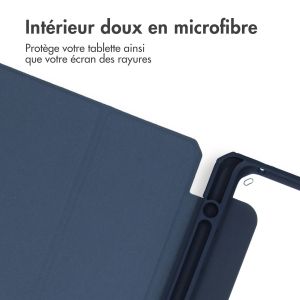 iMoshion Coque tablette rigide Trifold iPad Samsung Galaxy Tab A9 Plus - Bleu foncé