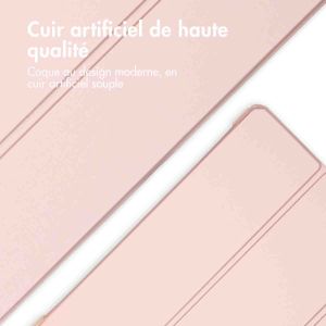 iMoshion Coque tablette rigide Trifold iPad Samsung Tab S9 FE 10.9 pouces / Tab S9 11.0 pouces - Rose