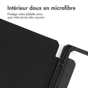 iMoshion Coque tablette rigide Trifold Samsung Tab S9 FE Plus / Tab S9 Plus 12.4 pouces - Noir