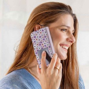 iMoshion ﻿Étui de téléphone portefeuille Design Samsung Galaxy S22 - Purple Flowers