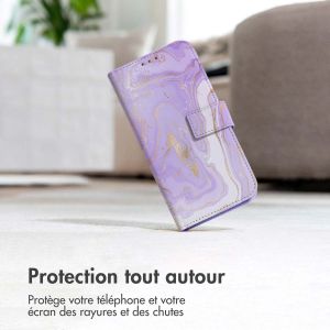 iMoshion Étui de téléphone portefeuille Design Samsung Galaxy A32 (5G) - Purple Marble