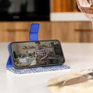iMoshion ﻿Étui de téléphone portefeuille Design Samsung Galaxy A53 - White Blue Stripes