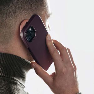 Accezz Coque arrière en cuir avec MagSafe iPhone 13 - Heath Purple