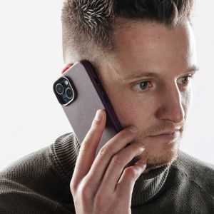 Accezz Coque arrière en cuir avec MagSafe iPhone 14 Pro Max - Heath Purple