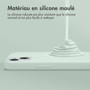 Accezz Coque Liquid Silicone iPhone 15 Plus - Sky Blue